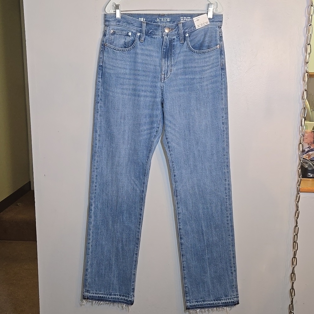 J. Crew '84 Straight Leg Raw Hem Mid Rise Jean NWT